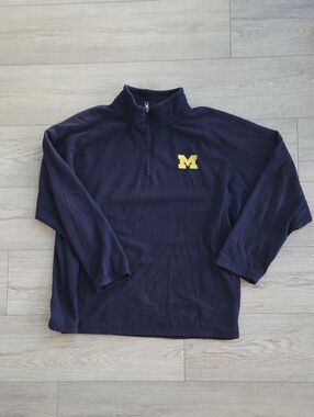 ProEdge University Of Michigan Navy Quarter-Zip Pullover